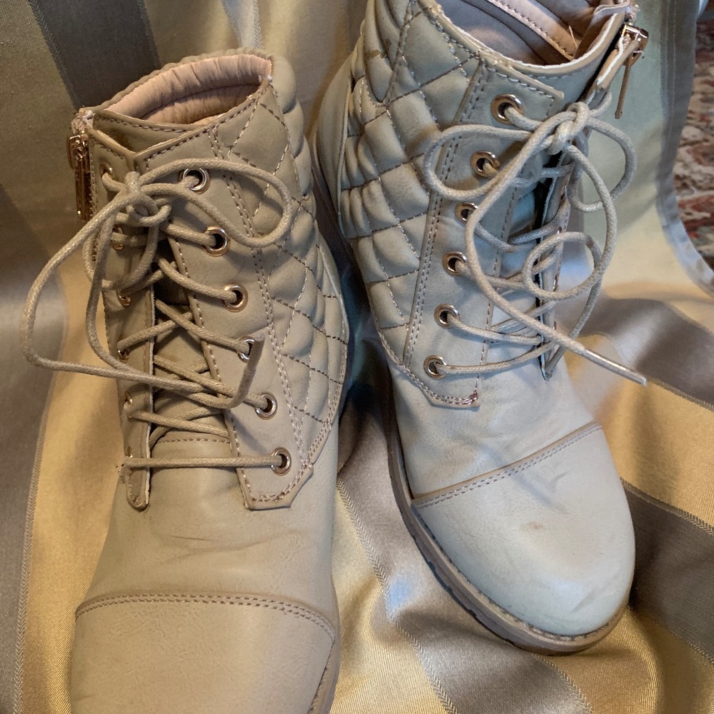 Ladies boots, light beige/off white - Picture 3 of 6